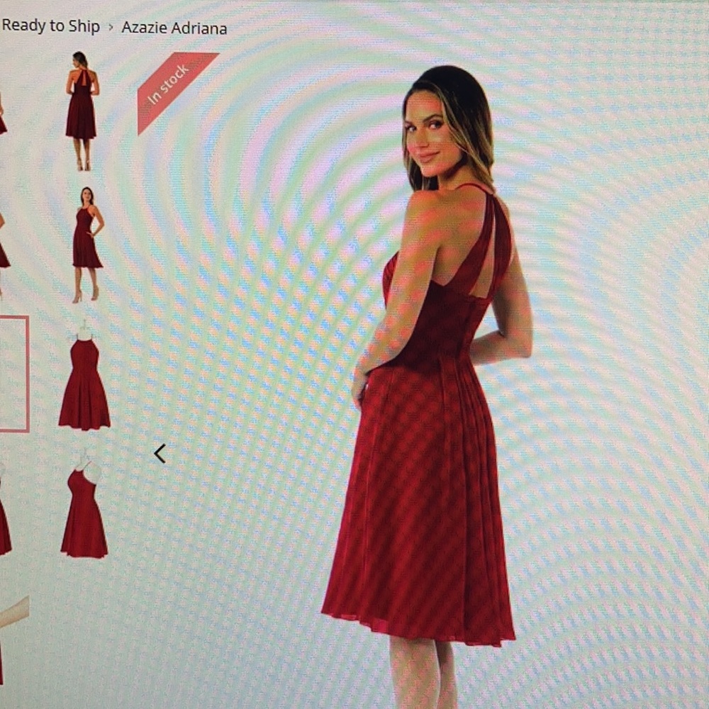 Burgundy Adriana formal dress